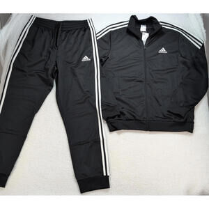 Adidas Essentials Warm-Up Tracksuit Men's size Large 3-Stripes NWT
